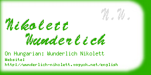 nikolett wunderlich business card